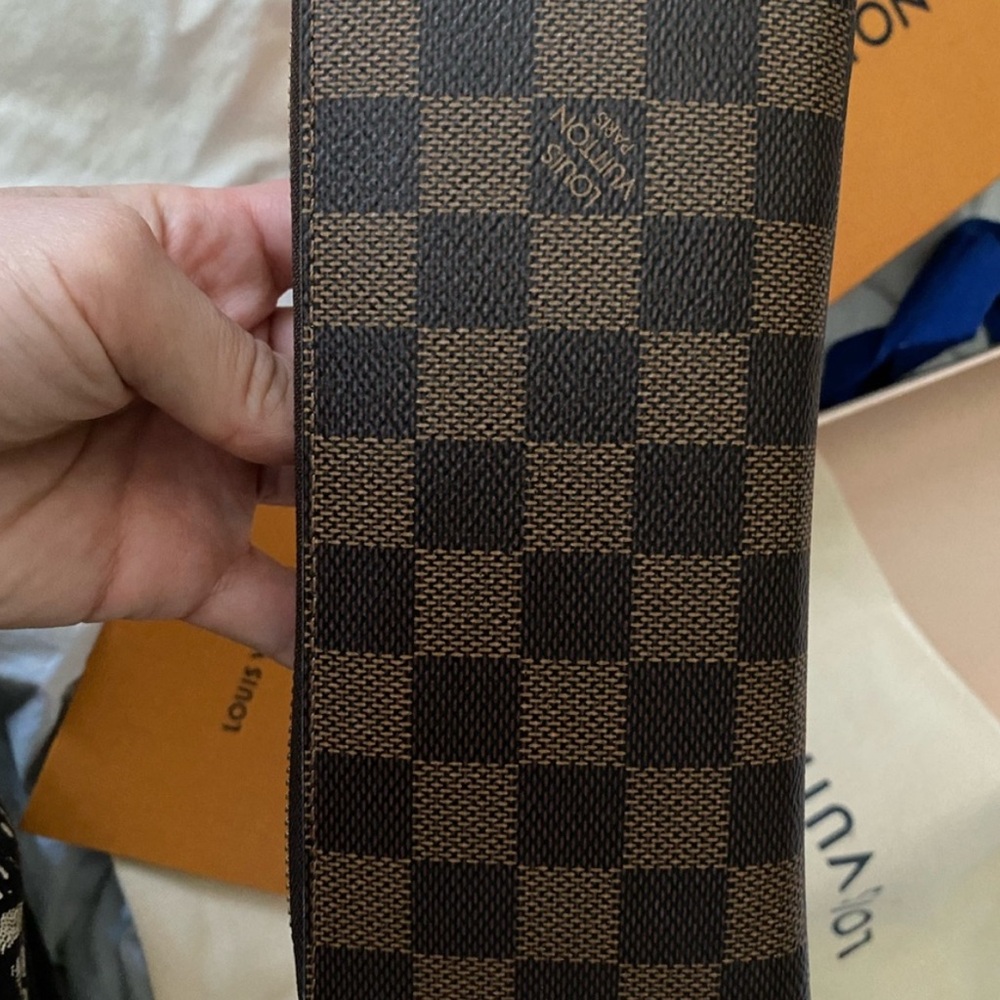 Louis Vuitton Monogram Canvas Wallet with Red Interior
